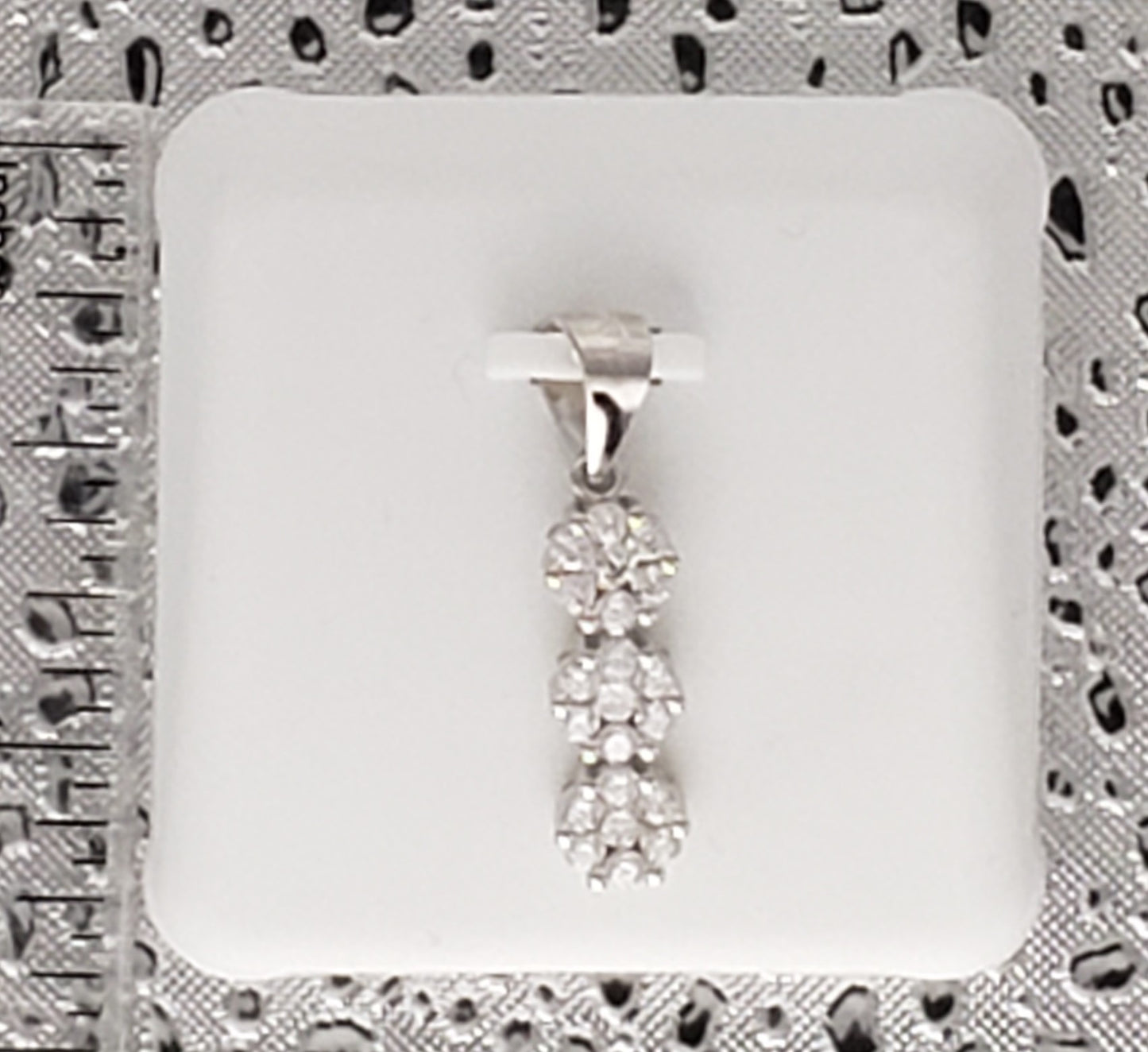 3 stone CZ 925 Sterling Silver Charm