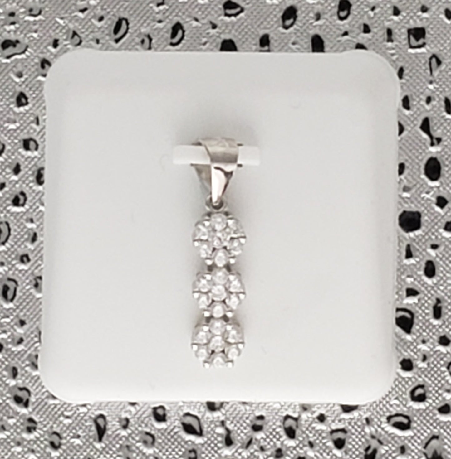3 stone CZ 925 Sterling Silver Charm