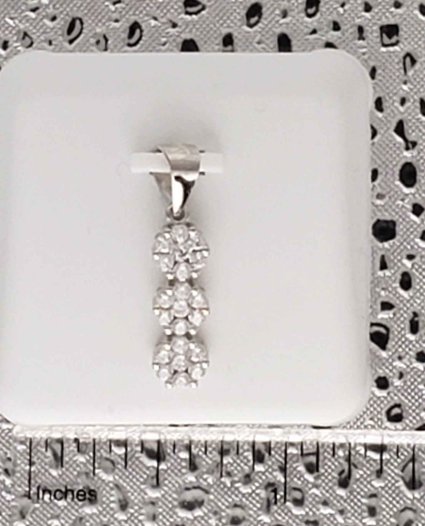 3 stone CZ 925 Sterling Silver Charm
