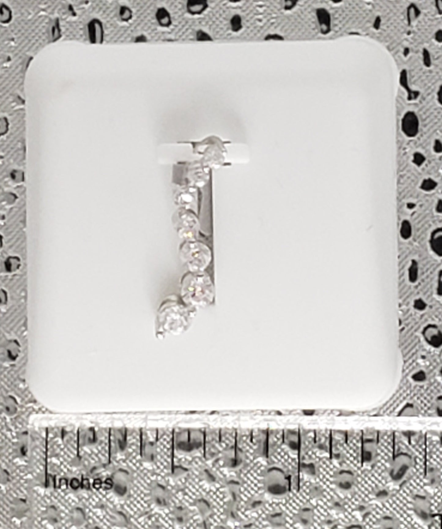 7 stone CZ 925 Sterling Silver Charm