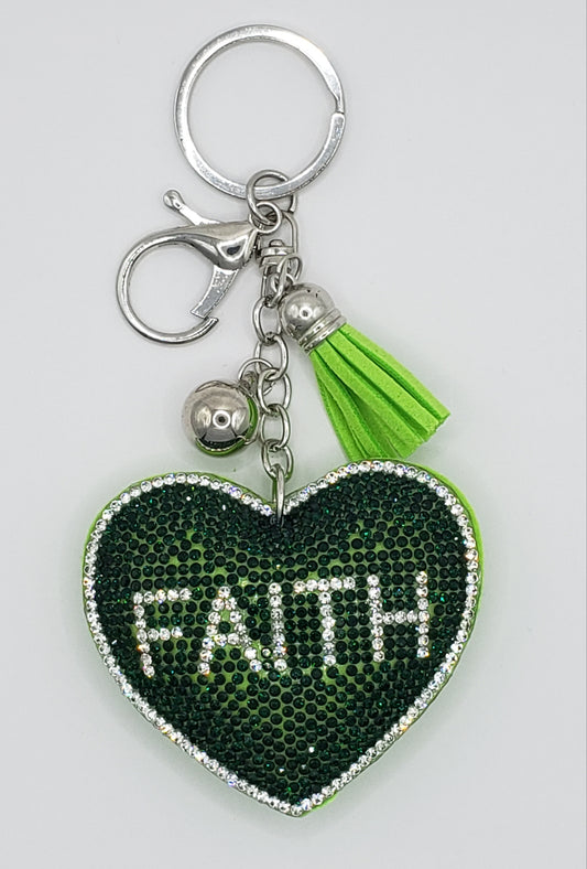 Faith Heart Keychain/Purse Clip