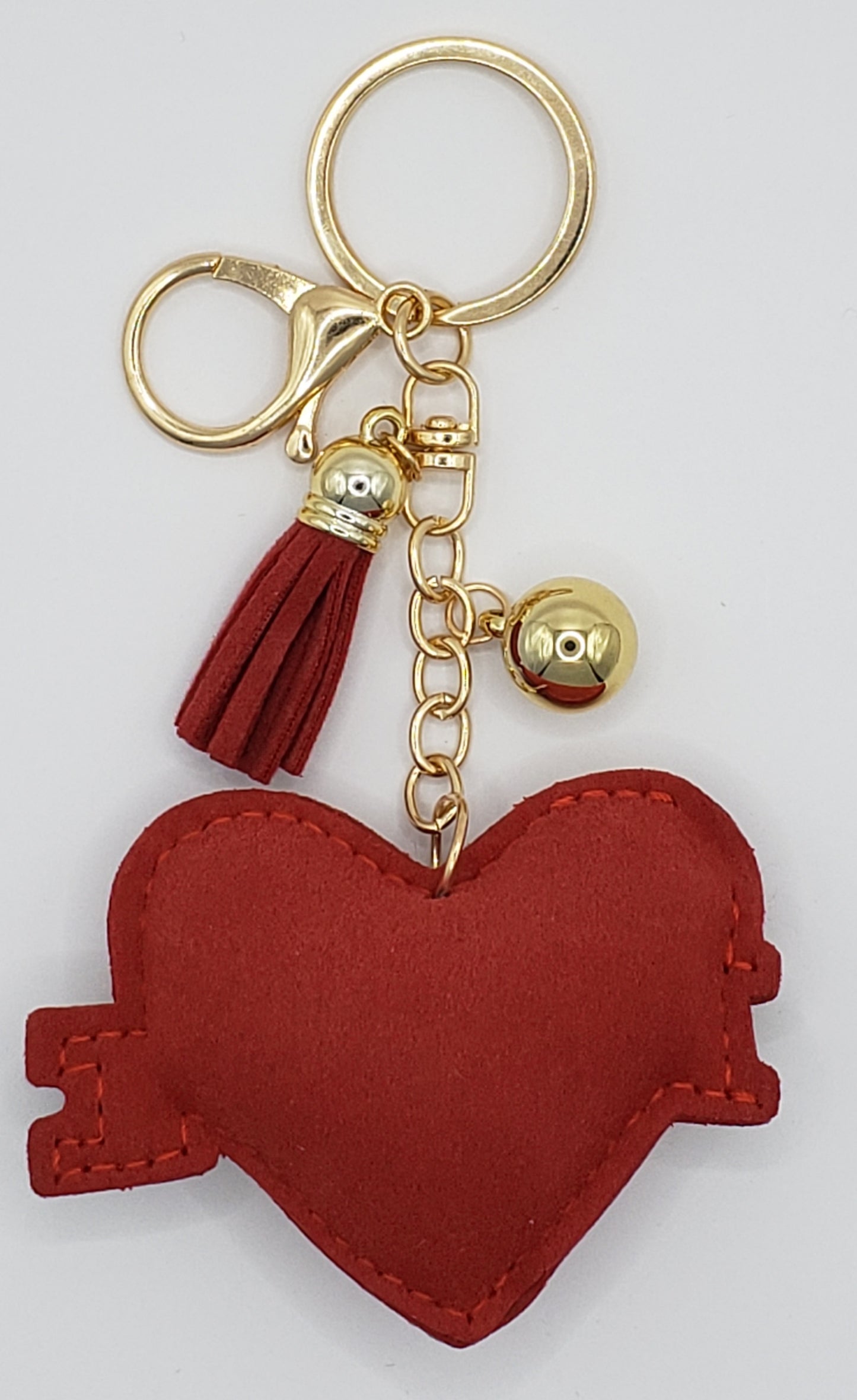 Extended Love Heart Keychain/Purse Clip