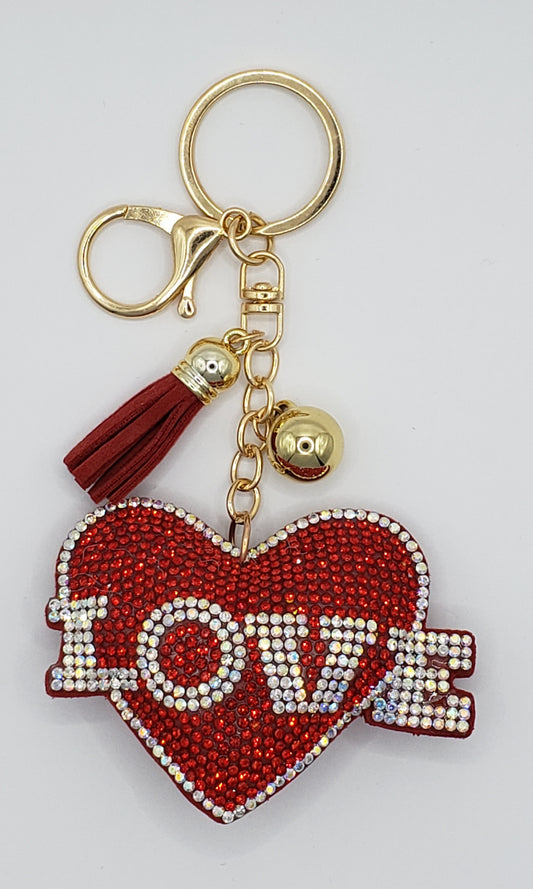 Extended Love Heart Keychain/Purse Clip