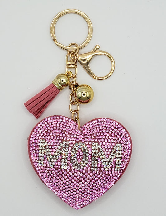 Mom Heart Keychain/Purse Clip