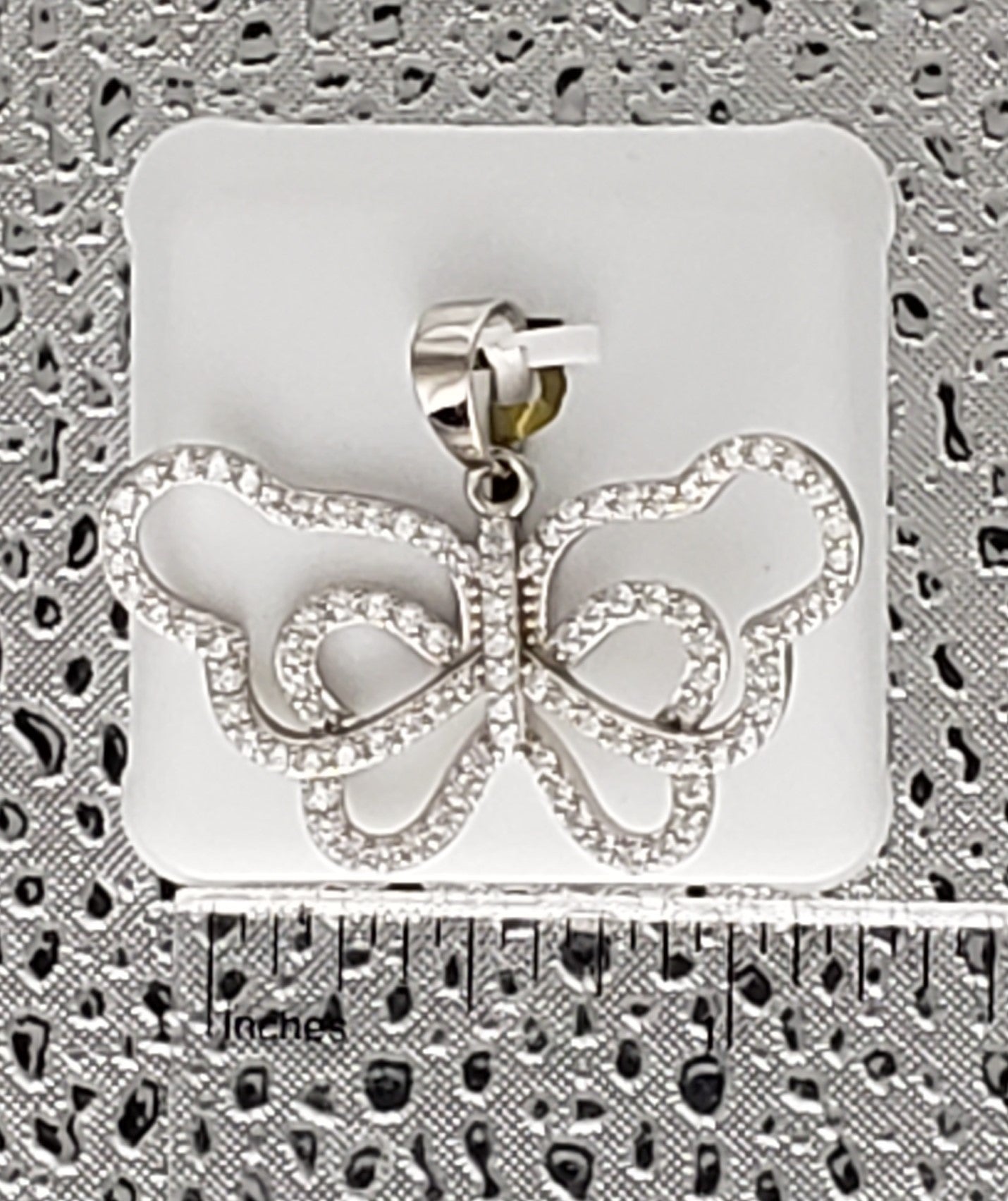 Butterfly 925 Sterling Silver Pendant with CZ