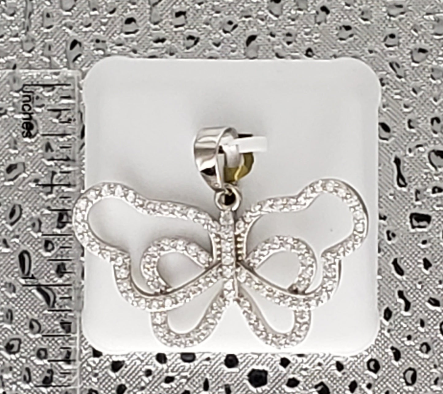 Butterfly 925 Sterling Silver Pendant with CZ