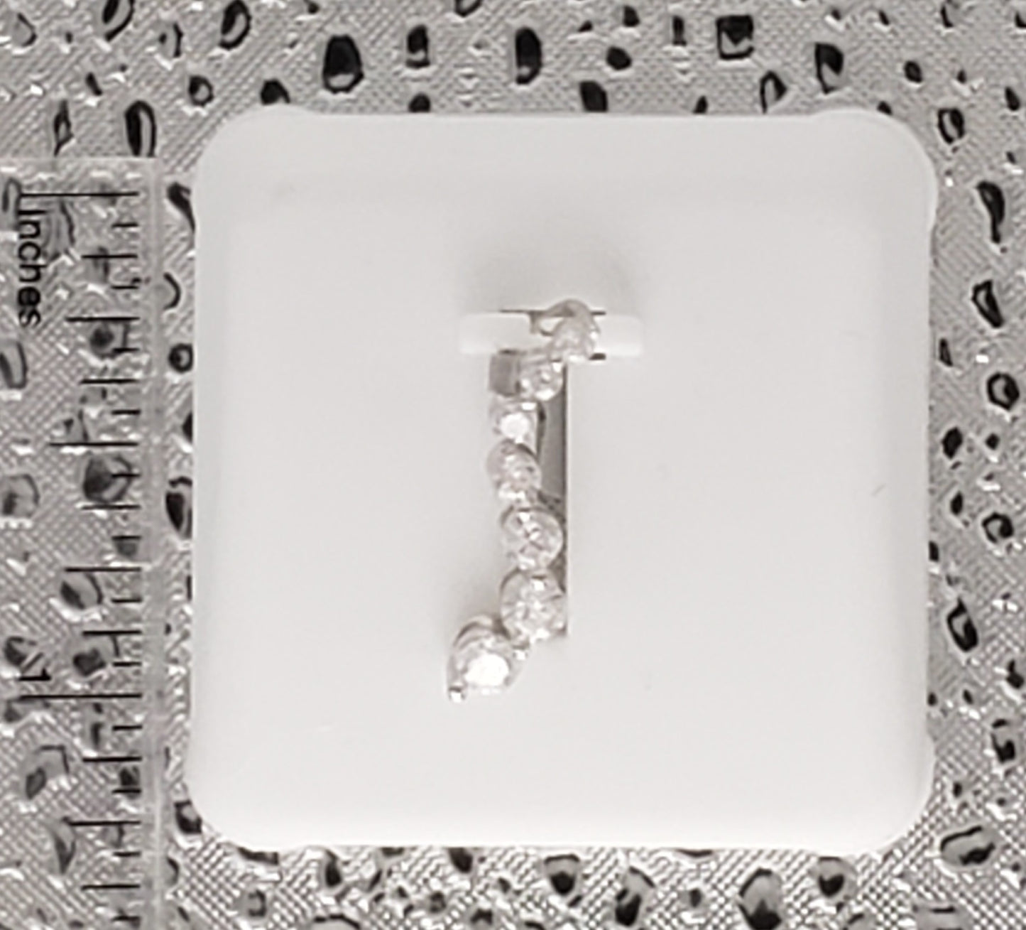 7 stone CZ 925 Sterling  Silver Charm