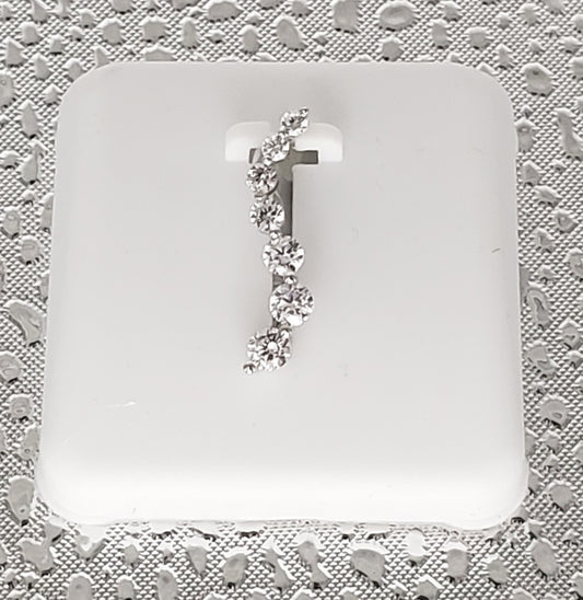 7 stone CZ 925 Sterling  Silver Charm