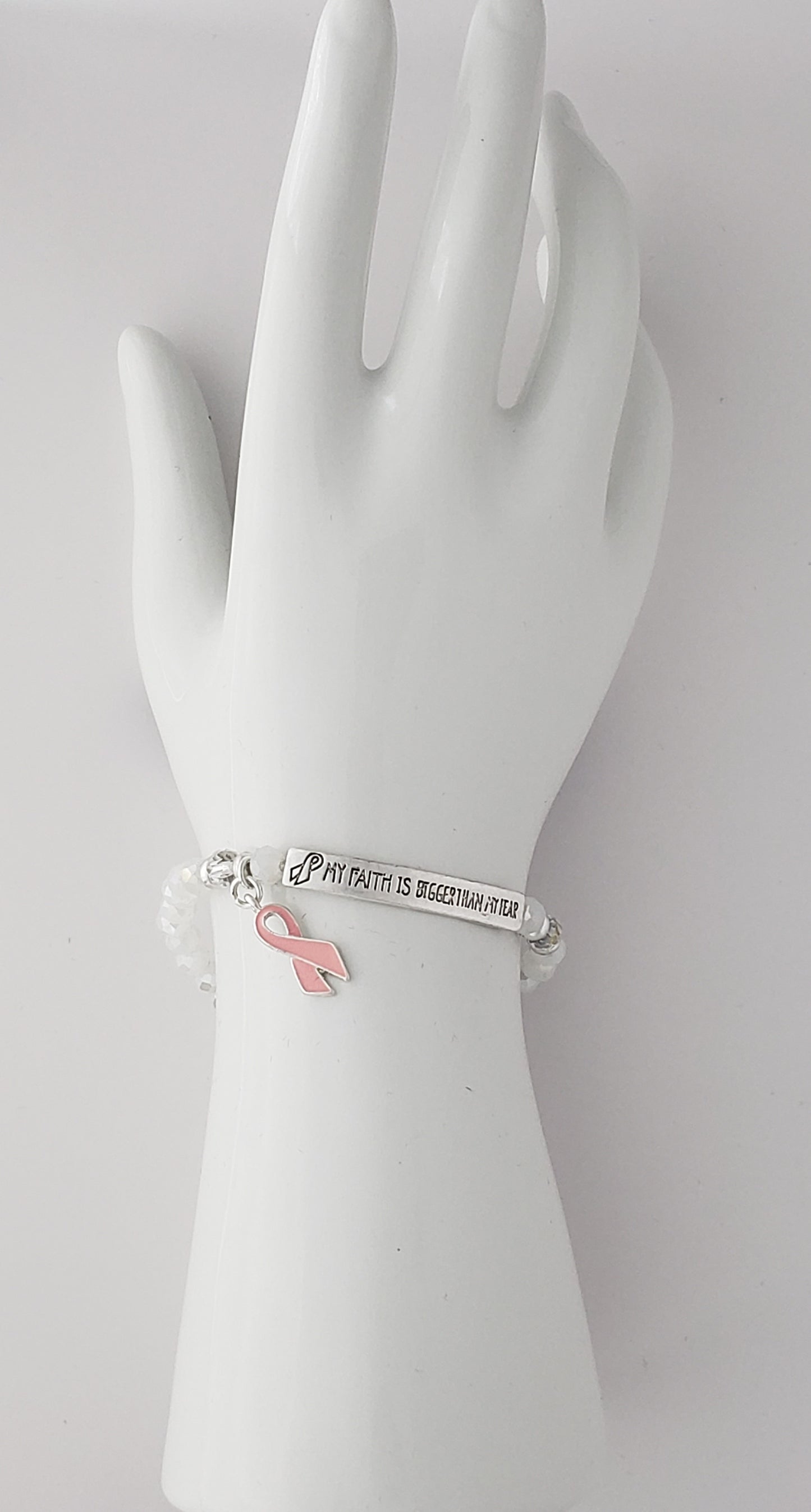 "My Faith is Bigger than my Fear" Stretch Bracelet