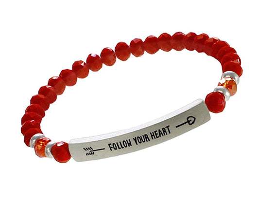 'Follow your Heart' Stretch Bracelet