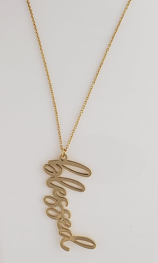 Gold “Blessed” Necklace