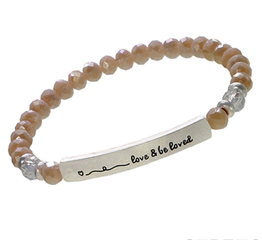 'Love & Be Loved' Stretch Bracelet